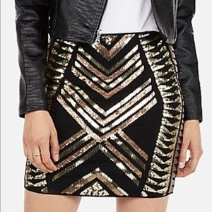 NWT EXPRESS High Waisted Sequin Mini Skirt